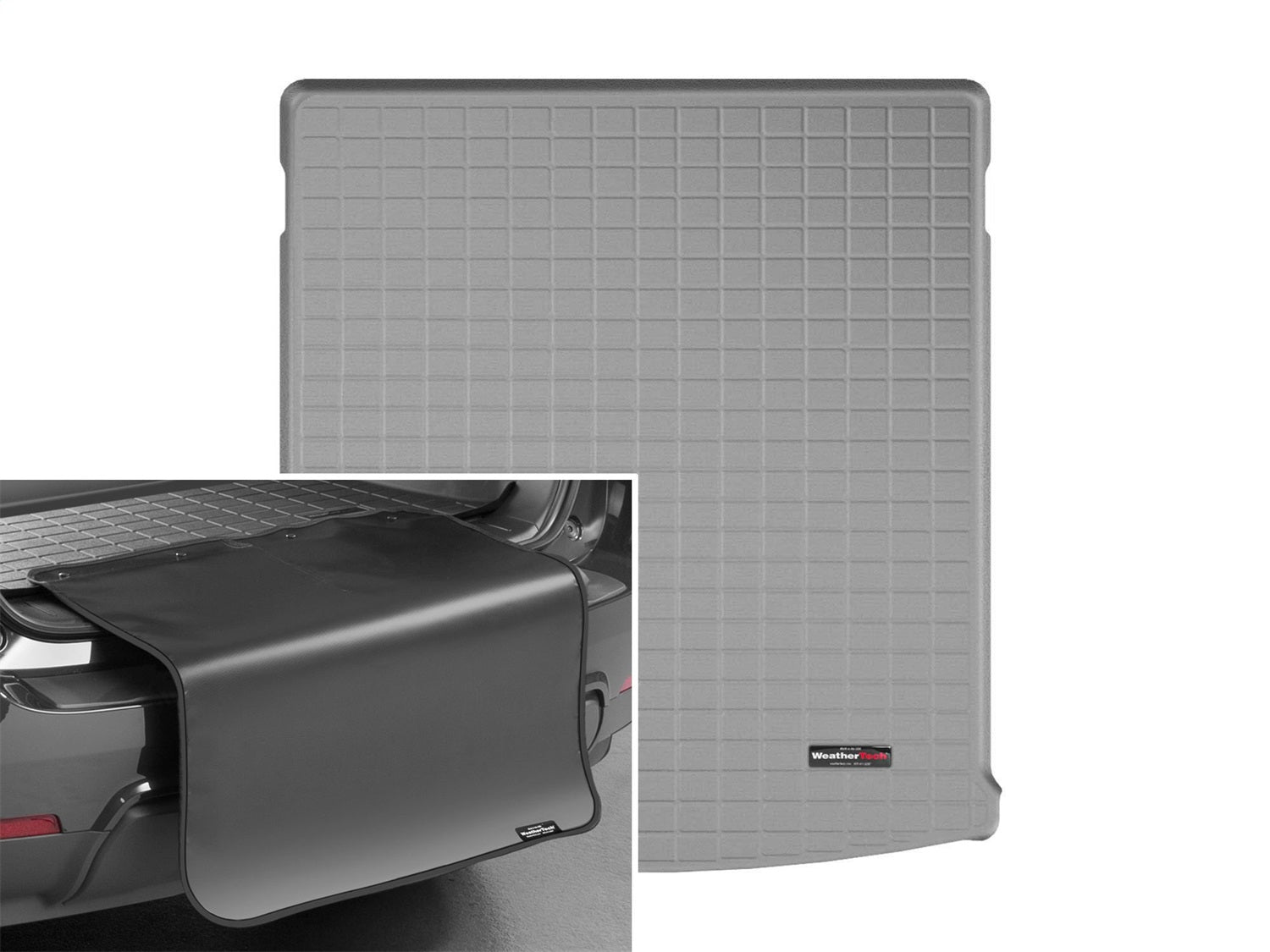 Weathertech - Cargo Liner w/Bumper Protector - Gray Behind 2nd Row Seating 18-26 Volkswagen Atlas - 42974SK