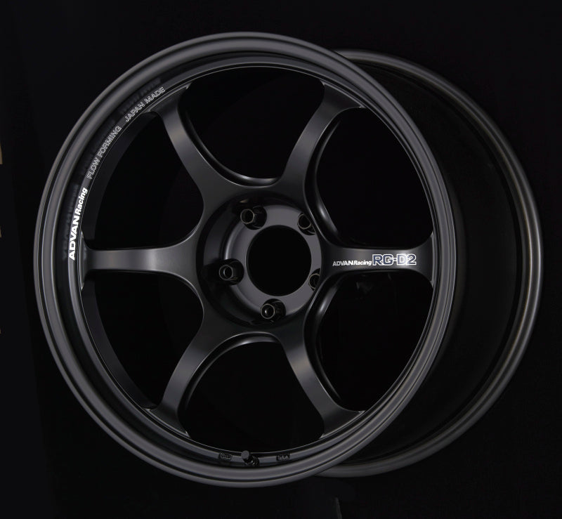 Advan RG-D2 17x8.0 +37 5-114.3 Semi Gloss Black Wheel - YAT7G37ESB by Advan - front view