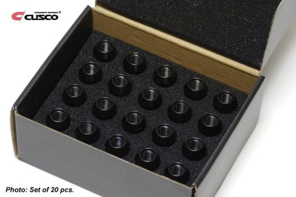 Cusco Universal Wheel Lug Nut Set M12 x P1.5mm - Black (20pcs) - 00B 738 1520B by Cusco - front view