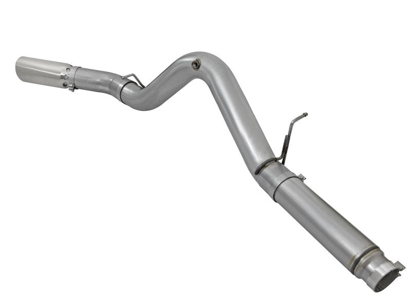 aFe LARGE Bore HD 5in Exhausts DPF-Back SS w/ Pol Tips 16-17 GM Diesel Truck V8-6.6L (td) LML/L5P - 49-44081-P