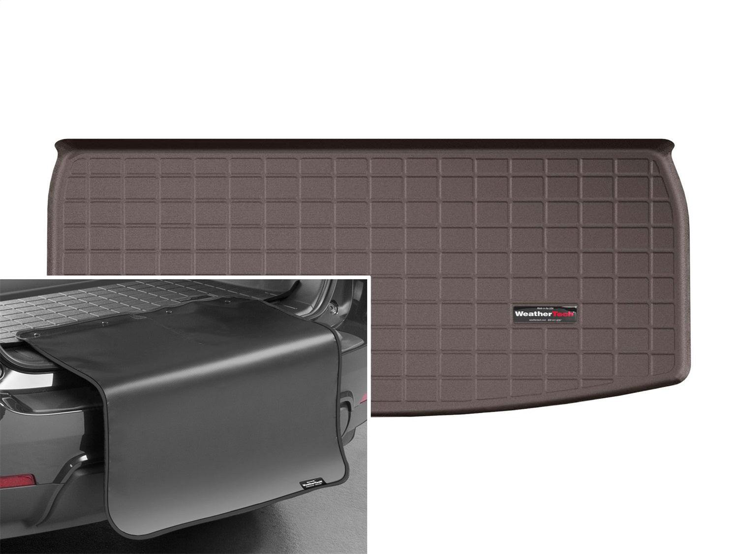 Weathertech - Cargo Liner w/Bumper Protector - Cocoa Behind 3rd Row Seating 20-25 Lincoln Aviator - 431309SK