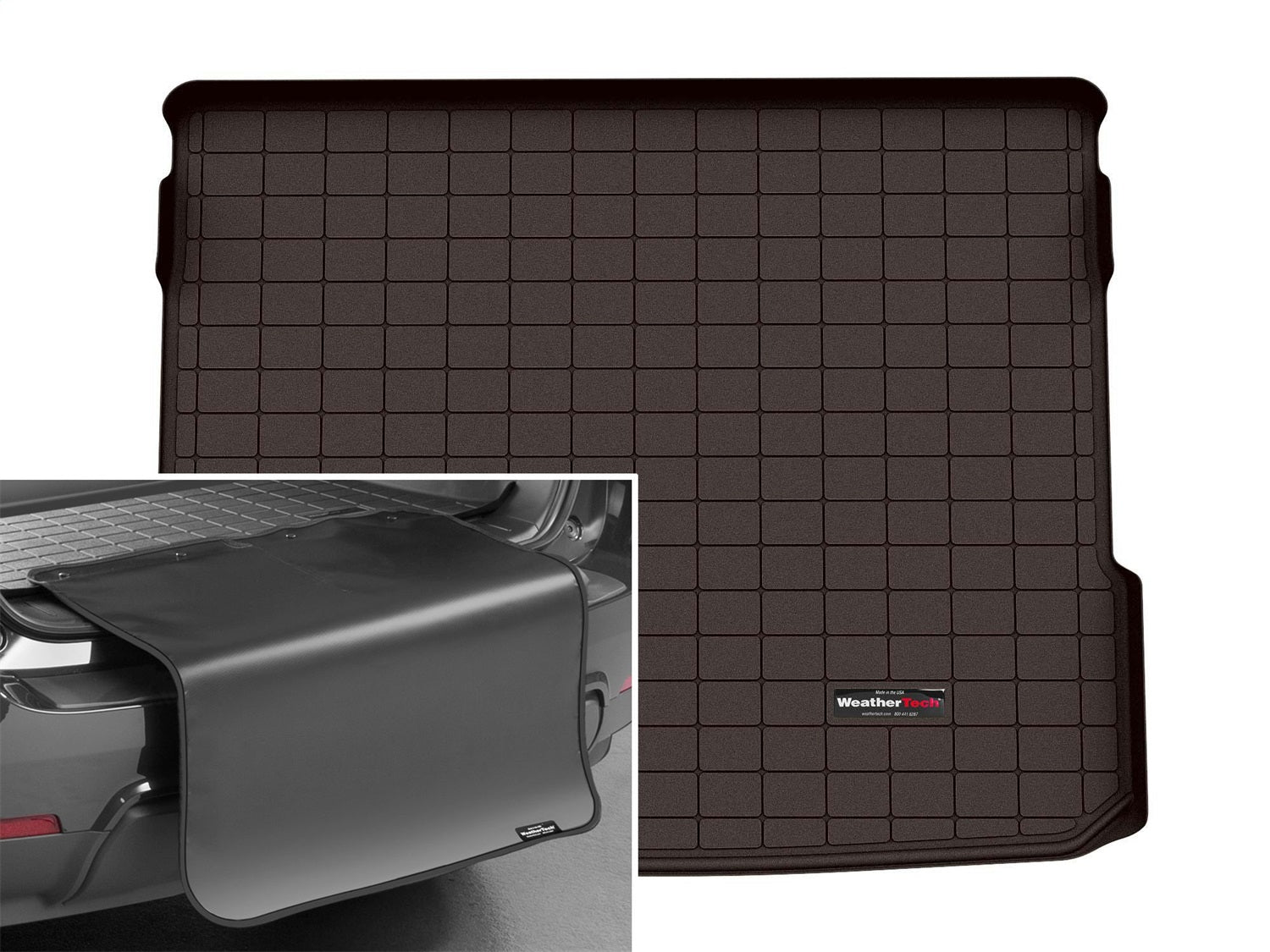 Weathertech - Cargo Liner w/Bumper Protector - Cocoa Behind 2nd Row Seating 22-25 Mercedes Benz EQB / 20-26 Mercedes Ben