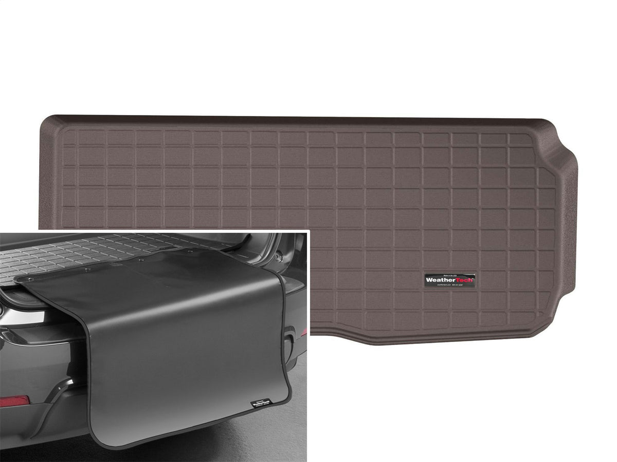 Weathertech - Cargo Liner w/Bumper Protector - Cocoa Behind 3rd Row Seating 20-26 Mercedes Benz GLS / 21-26 Mercedes Ben