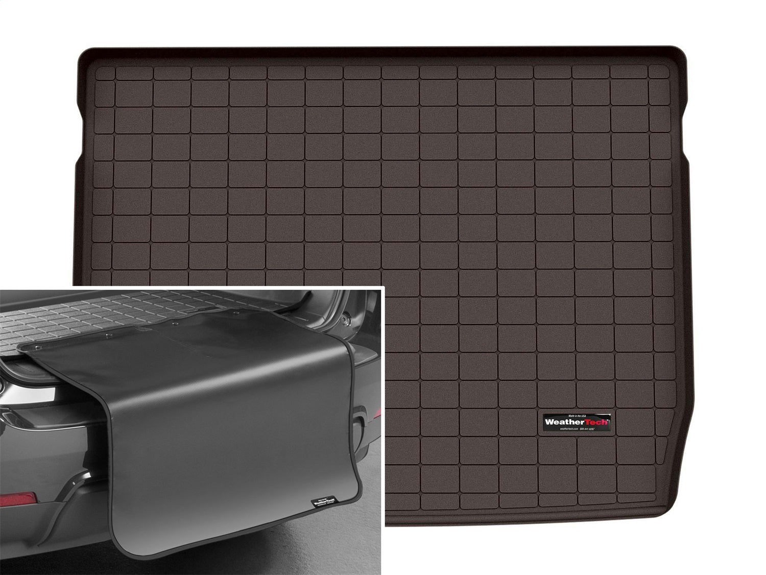 Weathertech - Cargo Liner w/Bumper Protector - Cocoa Behind 2nd Row Seating 18-20 Mercedes Benz GLC - 431513SK