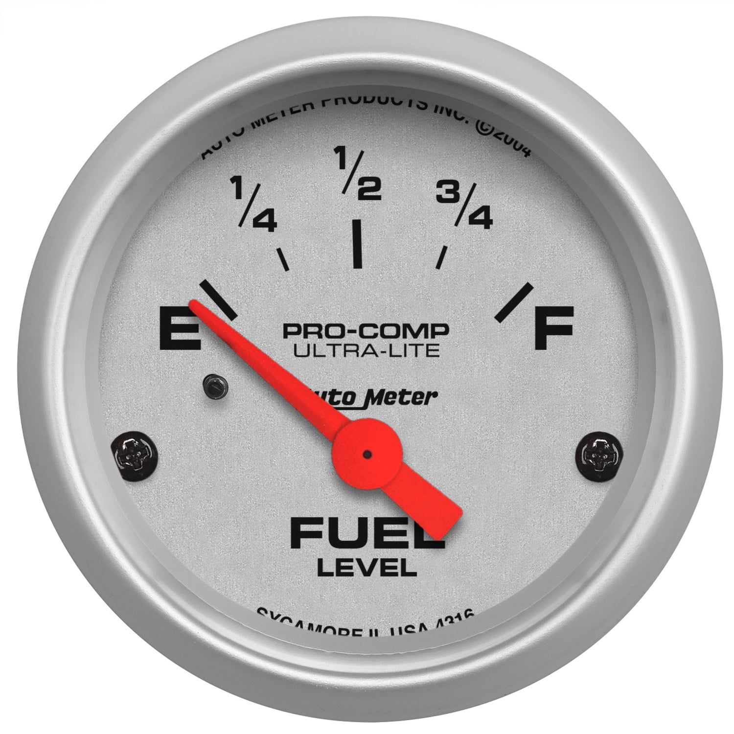Autometer Ultra-Lite 52mm 240 OHMS Empty/33 OHMS Full Short Sweep Electronic Fuel Level Gauge - 4316