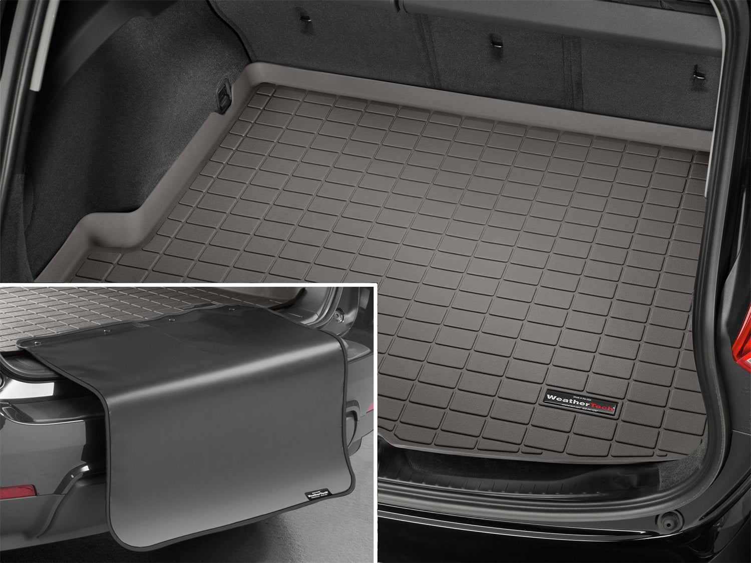 Weathertech - Cargo Liner w/Bumper Protector - Cocoa Behind 2nd Row Seating 25-26 Porsche Panamera - 431853SK
