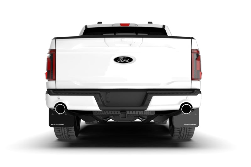 Rally Armor 21-24 Ford F-150 (Excl. Raptor) Black UR Mud Flap w/Metallic Black Logo - MF115-UR-BLK-MBK