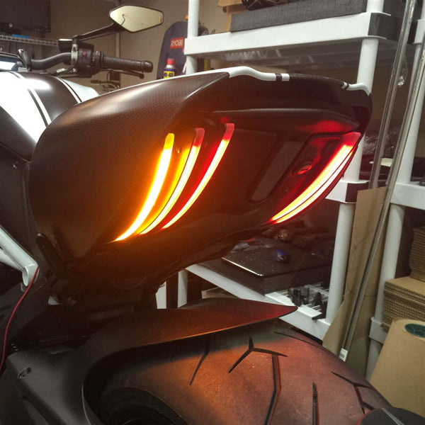 New Rage Cycles 10-19 Ducati Diavel Rear Turn Signals - DVL-RTB-EU - front view