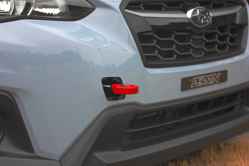 Perrin 22+ Subaru WRX / 18-21 Crosstrek / 14-21 Forester Tow Hook Kit (Front) - Red - PSP-BDY-237RD