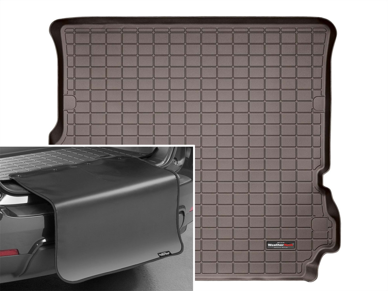 Weathertech - Cargo Liner w/Bumper Protector - Cocoa Behind 2nd Row Seating 05-09 Land Rover LR3 / 10-16 Land Rover LR4 