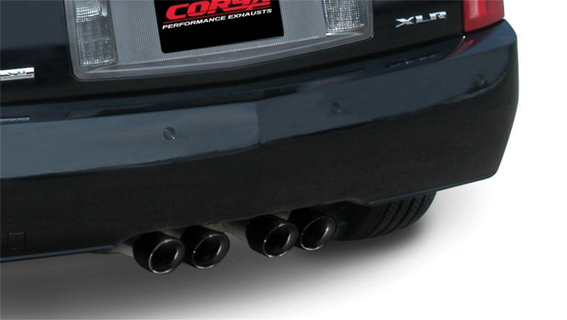 Corsa 2004-2008 Cadillac XLR 4.6L 25in Cat-Back Dual Rear w Twin 35in Black Pro-Series Tips - 14156BLK