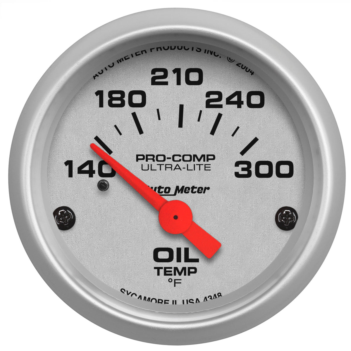 Autometer Ultra-Lite 52mm 140-300 Deg F Electronic Oil Temperature Gauge - 4348