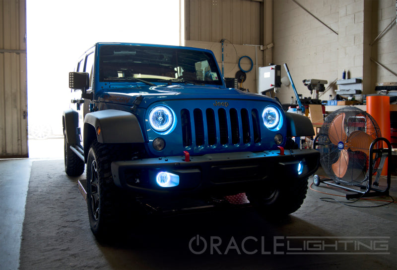 Oracle Jeep Wrangler JK 07-17 LED Waterproof Halo Kit - White SEE WARRANTY - 3943-001