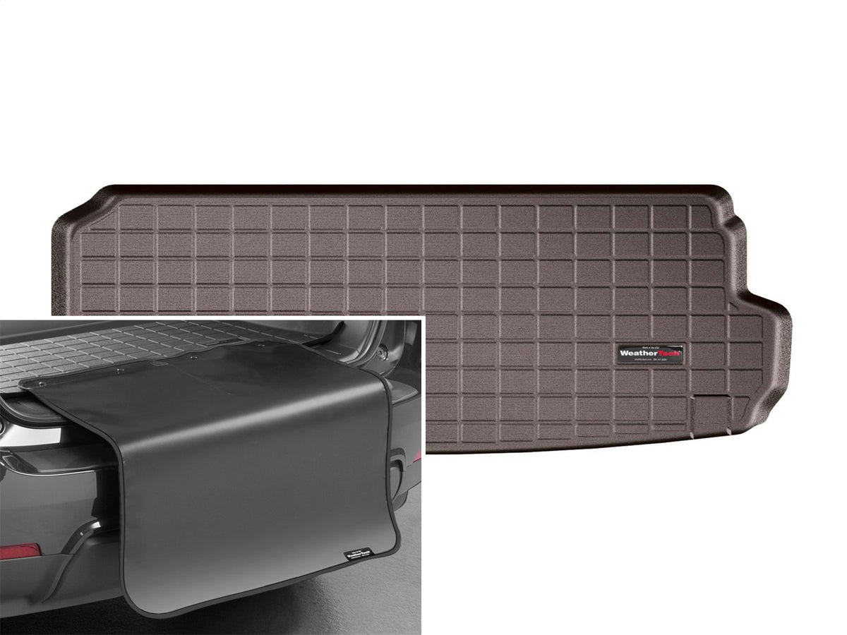 Weathertech - Cargo Liner w/Bumper Protector - Cocoa Behind 3rd Row Seating 17-26 Audi Q7 / 20-26 Audi SQ7 - 43888SK