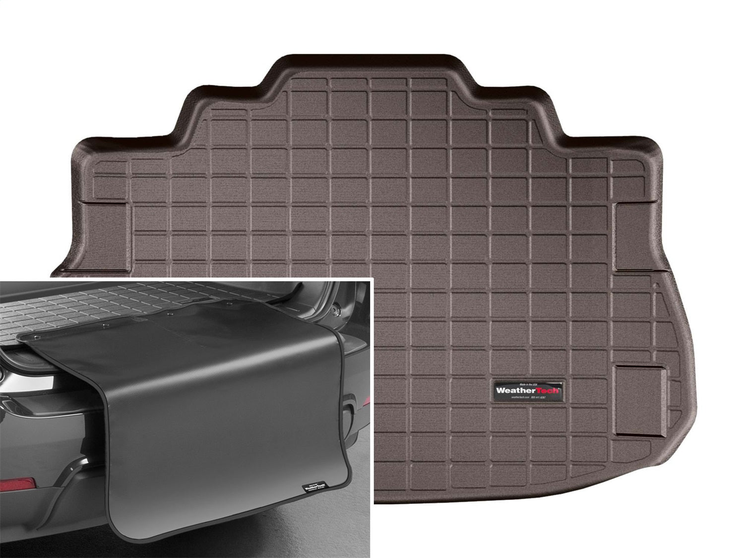 Weathertech - Cargo Liner w/Bumper Protector - Cocoa Behind 2nd Row Seating 17-19 Land Rover Range-Rover-Evoque - 43928S