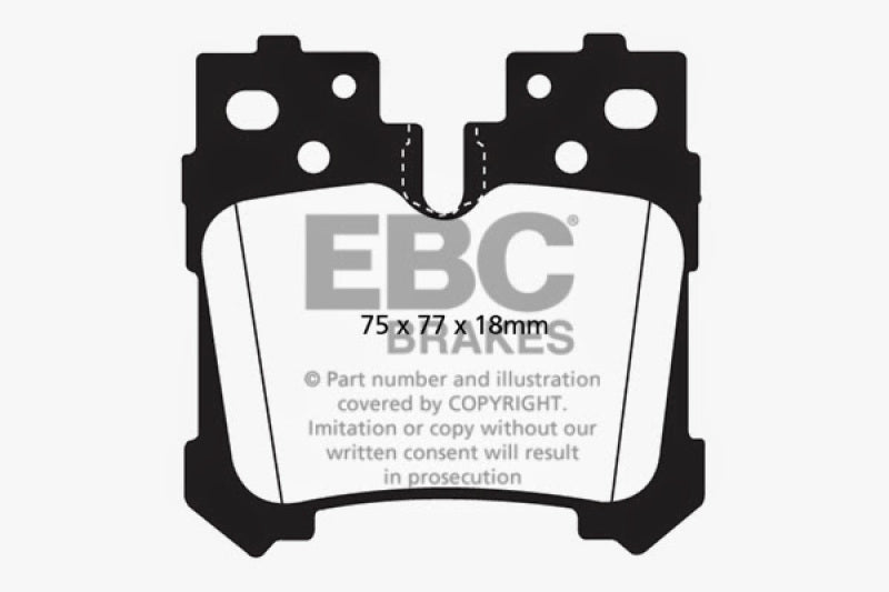 EBC 07+ Lexus LS460 4.6 Yellowstuff Rear Brake Pads - DP41812R
