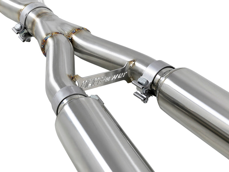 aFe Takeda 2.5in 304 SS Cat-Back Exhaust System w/ Polished Tips 16-18 Infiniti Q50 V6-3.0L (tt) - 49-36132NM-P