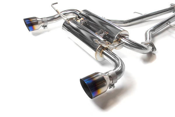 Invidia 09+ 370Z Gemini Single Layer Titanium Tip Cat-back Exhaust - HS09N7ZGIT for 2009-2016 Nissan 370Z - front view