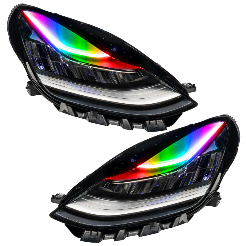 Oracle 17-21 Tesla Model 3 Headlight DRL Upgrade Kit - ColorSHIFT w/ BC1 Controller SEE WARRANTY - 1286-335