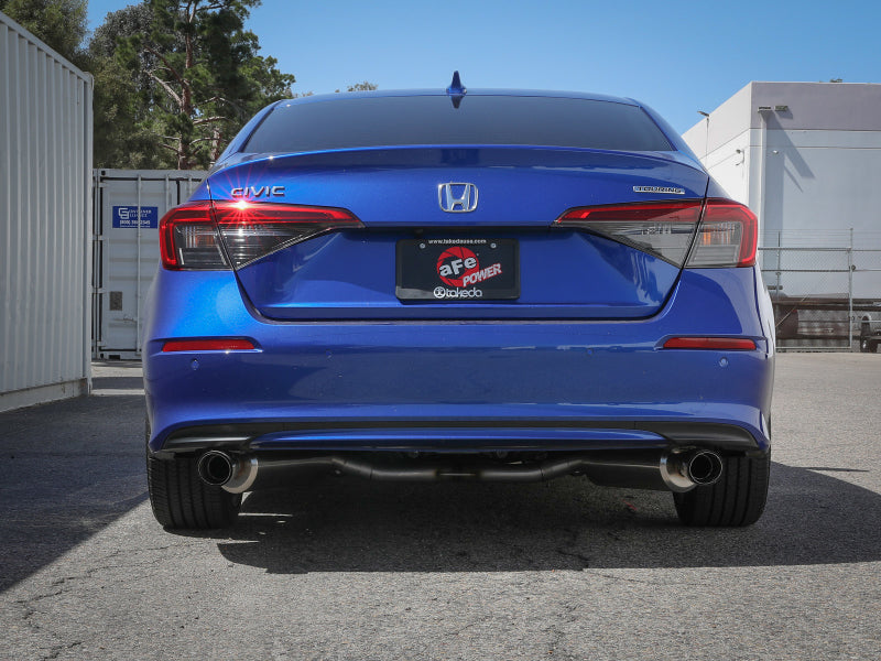 aFe Takeda 2.5in 304 SS Cat-Back Exhaust System w/CF Tips 2022+ Honda Civic L4-1.5L (t) - 49-36628-C