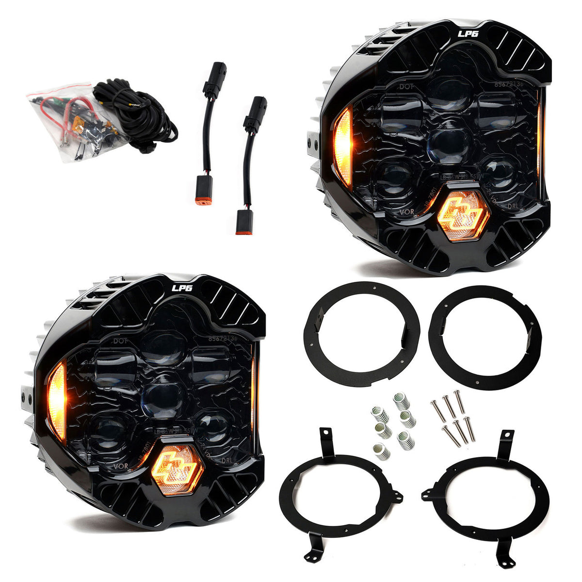 Baja Designs JL/JT DOT LP6 Headlight Kit Amber DRL