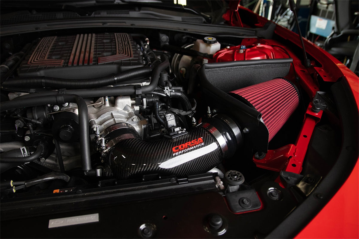Corsa 17-21 Chevrolet Camaro ZL1 Carbon Fiber Air Intake w/ DryTech 3D No Oil Filtration - 44005D