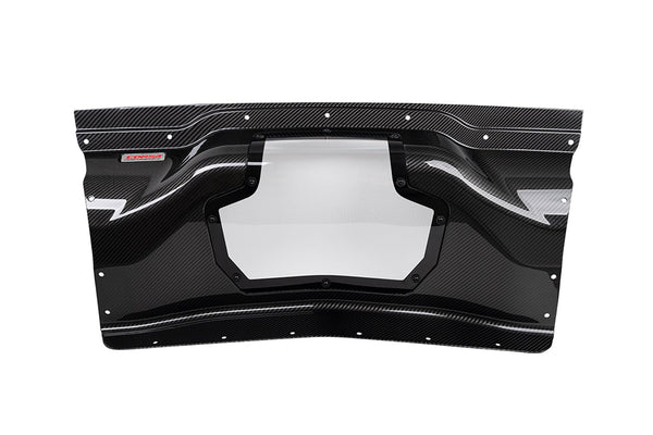 Corsa 2020+ Chevrolet Corvette C8/Z06 Carbon Fiber Air Intake Trunk Panel with Polycarbonate - 44009