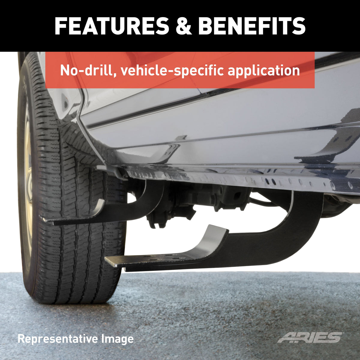 ARIES 4407 Mounting Brackets for 6" Oval Side Bars
