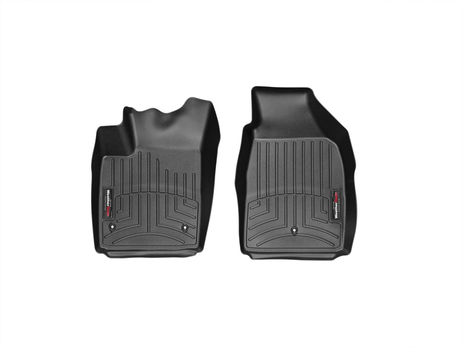 Weathertech - FloorLiner™ DigitalFit® Black Front & Rear Set 14-17 Fiat 500 - 44369-1-2