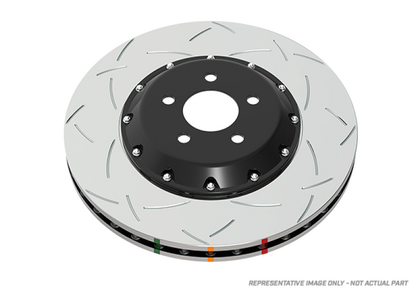 DBA 07-12 Audi R8 4.2L/5.2L 5000 Series Slotted & Drilled Rear Rotor w/Clear Anodized Hat - DBA52833SLVS