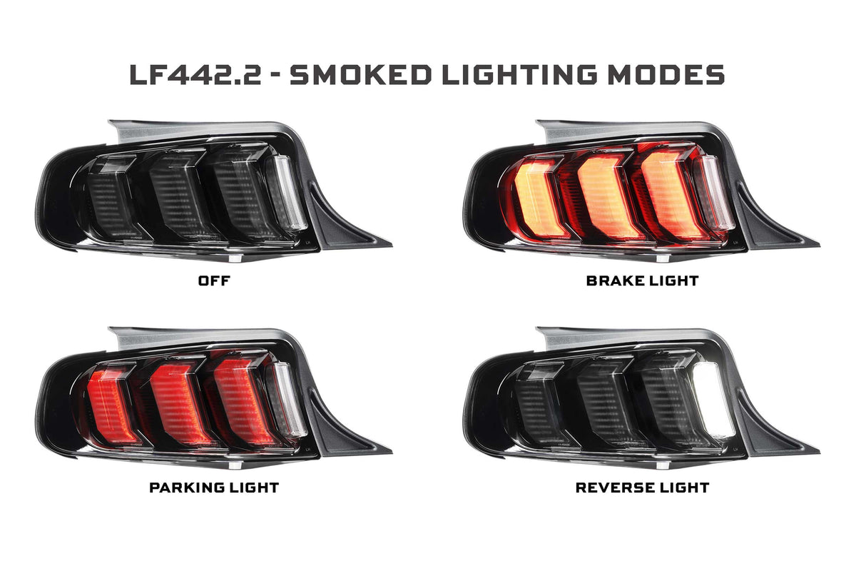 Morimoto - XB LED Tail Lights: Ford Mustang (10-12) (Pair / Facelift / Smoked) - LF442.2