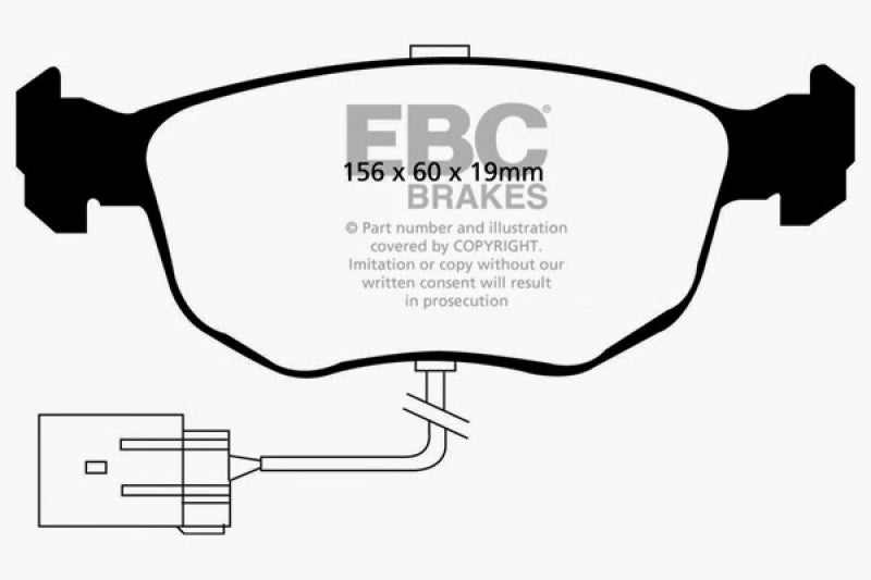 EBC 98-99 Ford Contour 2.5 SVT Yellowstuff Front Brake Pads - DP4956R