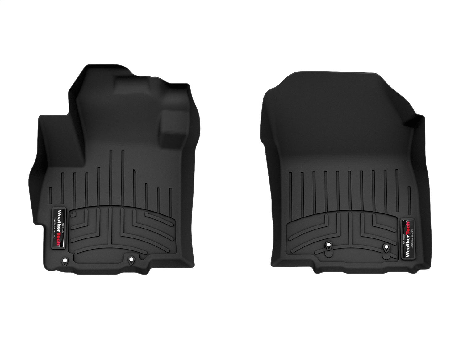 Weathertech - FloorLiner™ DigitalFit® Black Front & Rear Set 17-24 Mitsubishi Mirage - 44600-1-2