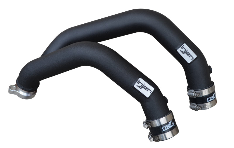 Injen 15-18 BMW M3(F80)/M4 (F82/83) 3.0L L6 Twin Turbo 2PC Aluminum Int. Charge Pipe - Wrinkle Black - SES1116ICPWB
