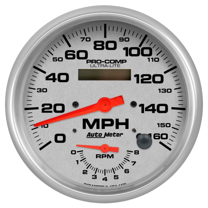 Autometer Ultra-Lite 160mph & 8k RPM Electric Program Tach/Speedo 5in. Gauge - 4478