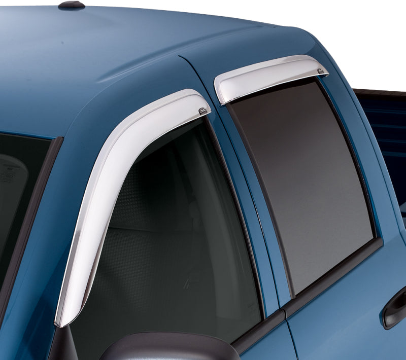 AVS 07-14 Ford Edge Ventvisor Outside Mount Front &amp; Rear Window Deflectors 4pc - Chrome - 684141