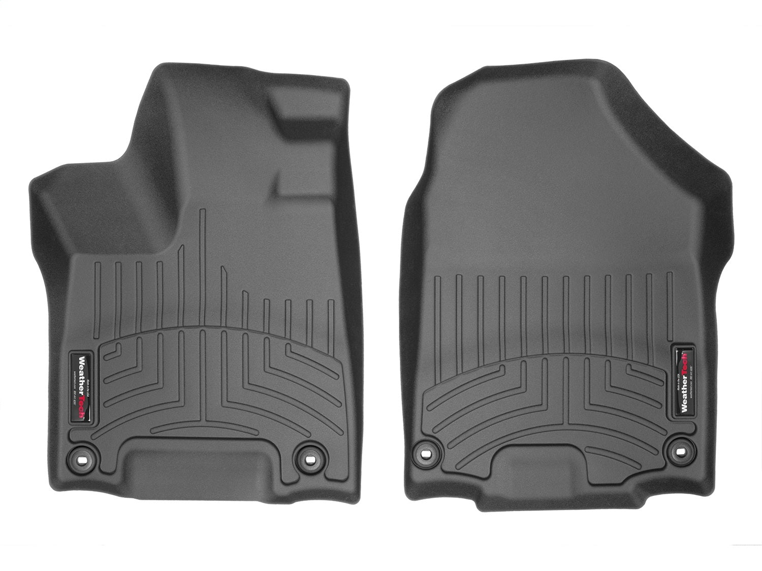 Weathertech - FloorLiner™ DigitalFit® Black Front & Rear Set 17-25 Honda Ridgeline - 44971-1-2-3