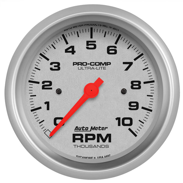 Autometer Ultra-Lite 87.5mm 10K RPM In Dash Tach - 4497