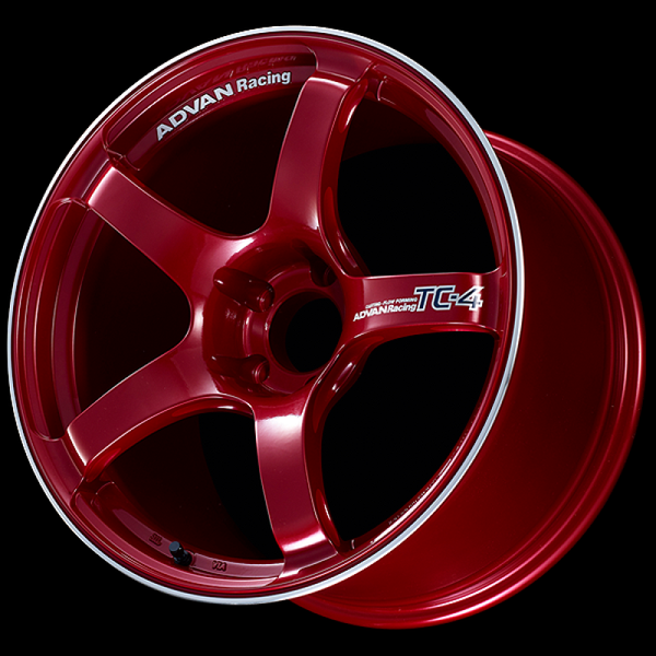 Advan TC4 18X10.5 / +15MM / 5-114.3 Racing Candy Red and Ring Wheel - YAD8L15ECRR by Advan