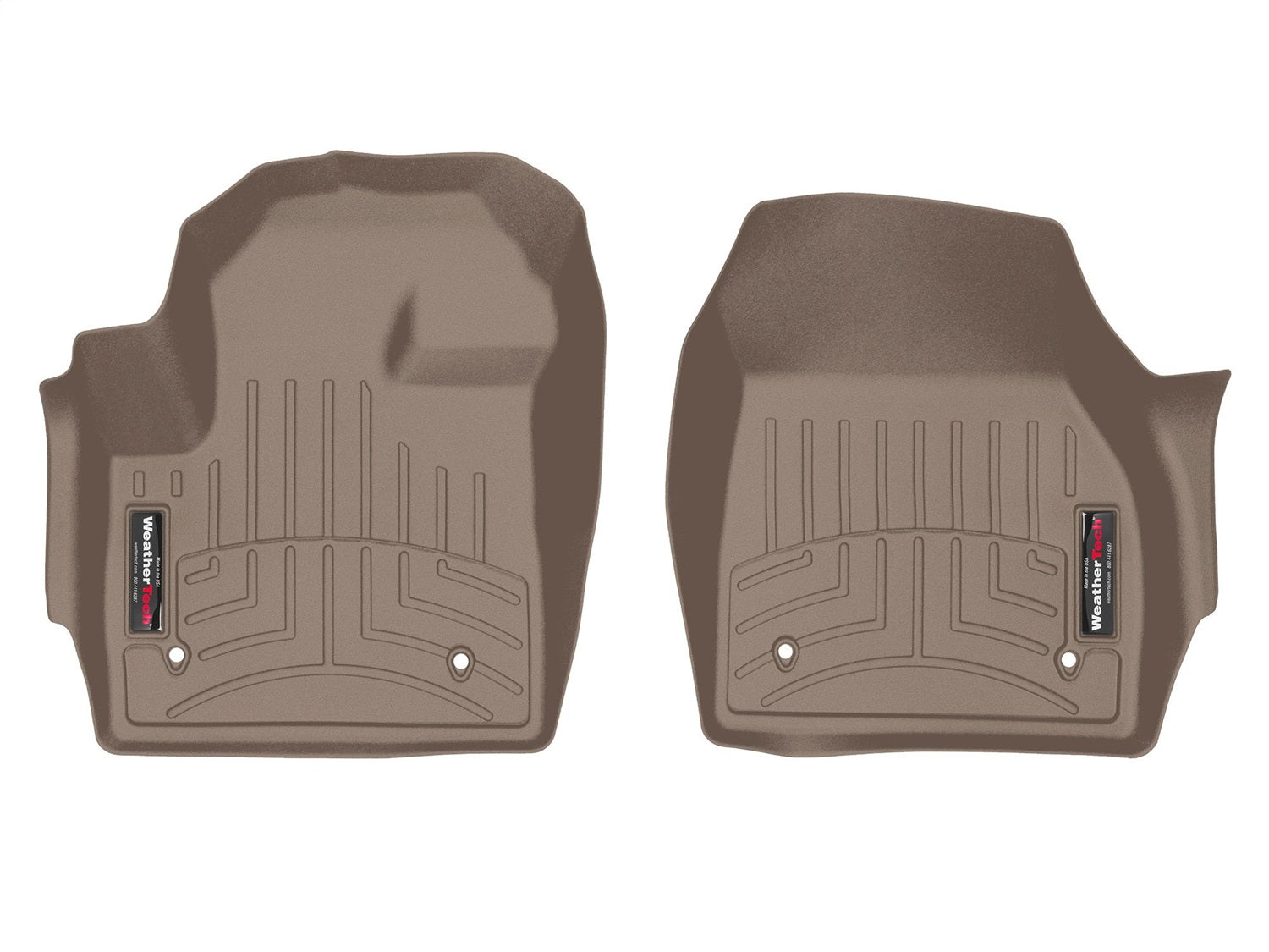 Weathertech - FloorLiner™ DigitalFit® Tan Front & Rear Set 21-24 Jaguar E-Pace - 451686-1-2
