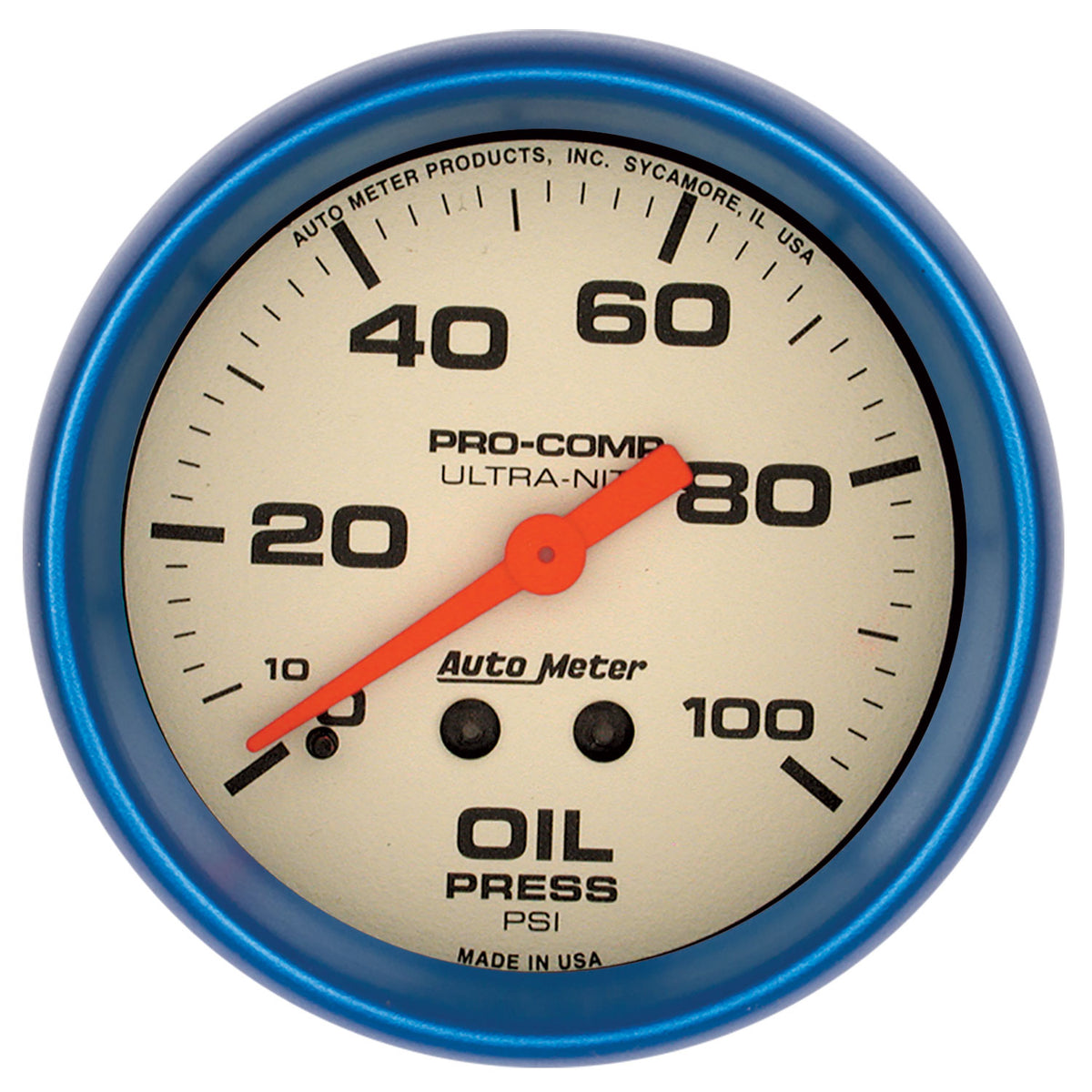 Autometer Ultra-Nite 66.7mm 0-100 PSI Mechanical Oil Pressure Gauge - 4521