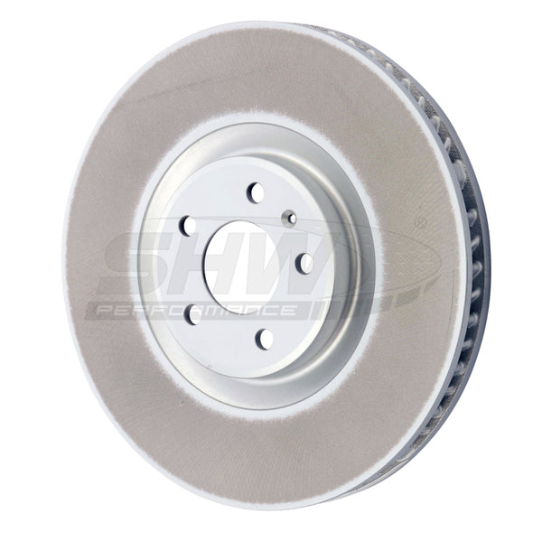 SHW 20-21 Porsche Macan GTS 2.9L Right Front Smooth Monobloc Brake Rotor (95B615302AA) - PFR39528 for 2019-2025 Porsche Macan