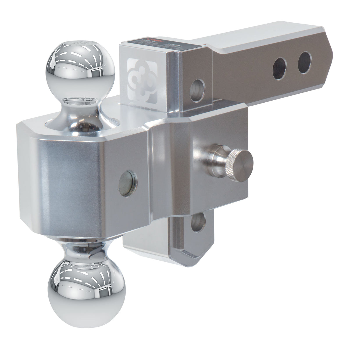 CURT 45364 AlumaLite Adjustable Aluminum Trailer Hitch with Dual Ball, 3-1/2" Drop, 12,500 lbs. GTW, 2" & 2-5/16" Balls