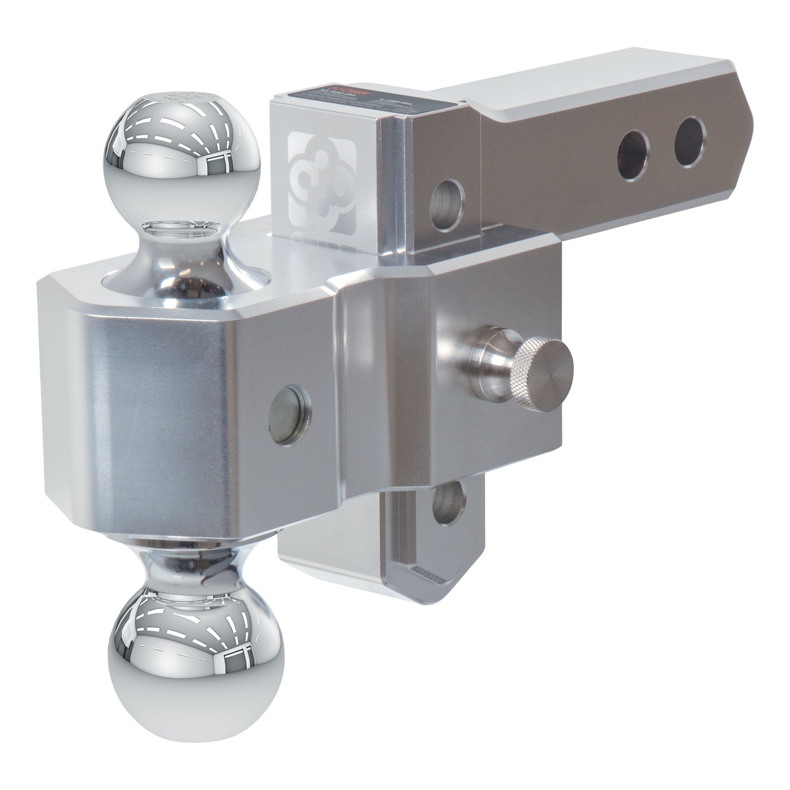 CURT 45364 AlumaLite Adjustable Aluminum Trailer Hitch with Dual Ball, 3-1/2" Drop, 12,500 lbs. GTW, 2" & 2-5/16" Balls