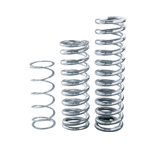 QA1 1-7/8in ID Spring - 10in Length x 95lbs/in - Chrome Plated - 10SM095 by QA1 - front view