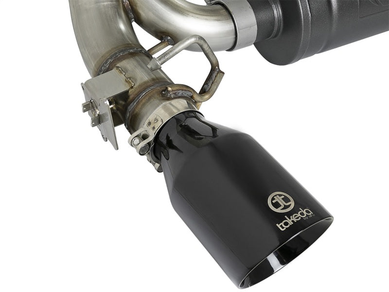 aFe Takeda 3in 304 SS Axle-Back Exhaust System w/ Black Tip 16-18 Ford Focus RS 2.3L (t) - 49-33104-B