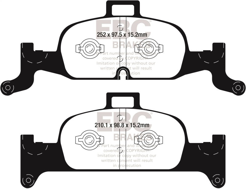 EBC 2018+ Audi A4 Allroad Quattro 2.0L Turbo Greenstuff Front Brake Pads - DP22290