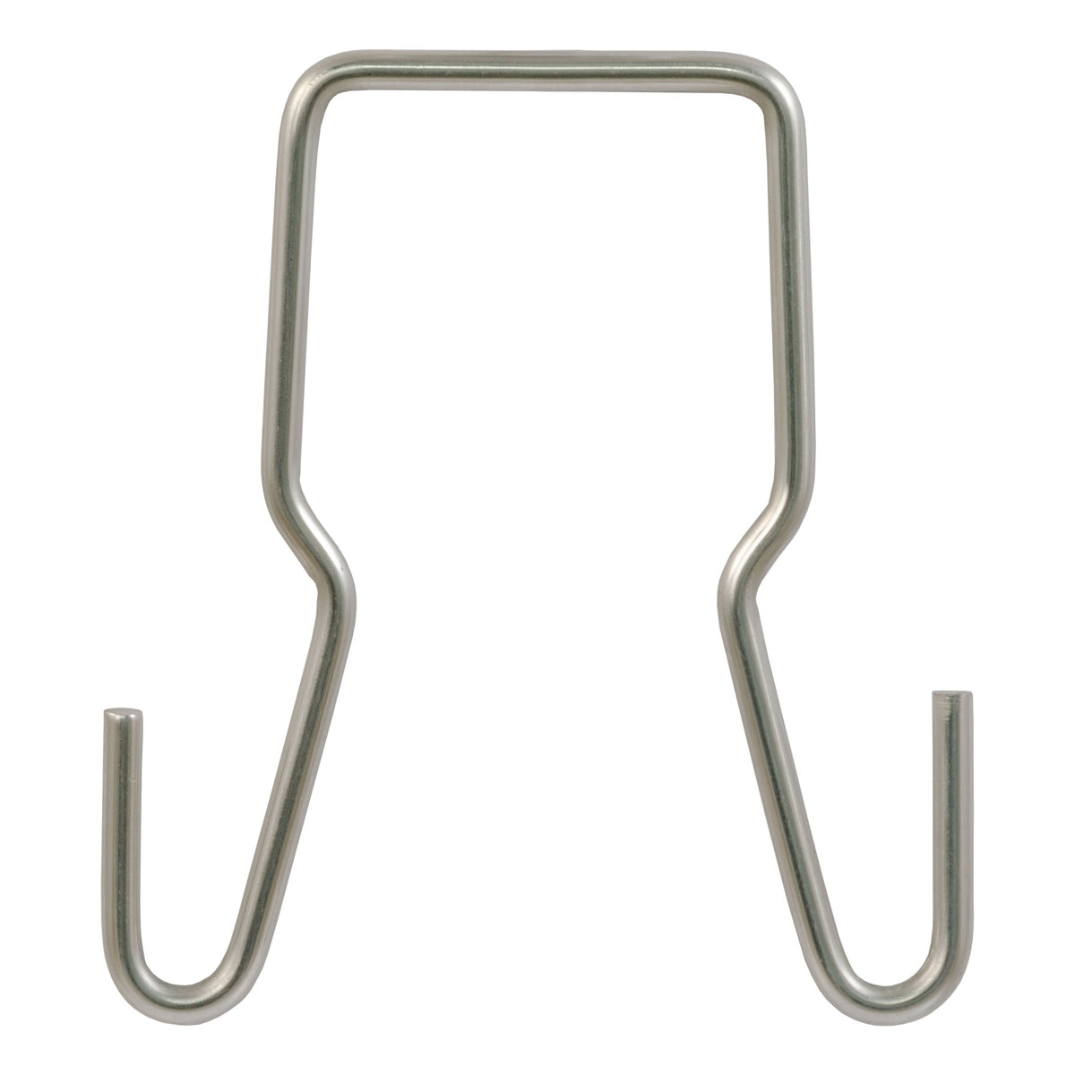 CURT 45807 Trailer Safety Chain Holder Bracket for 2-inch Shank, Clip-On Stainless Steel Hanger Hooks
