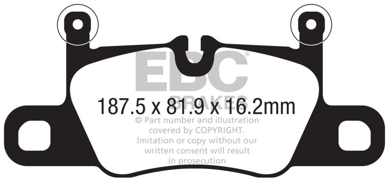 EBC 2018+ Porsche Cayenne (3rd Gen) 4.0TT Extra Duty Rear Brake Pads - ED92371