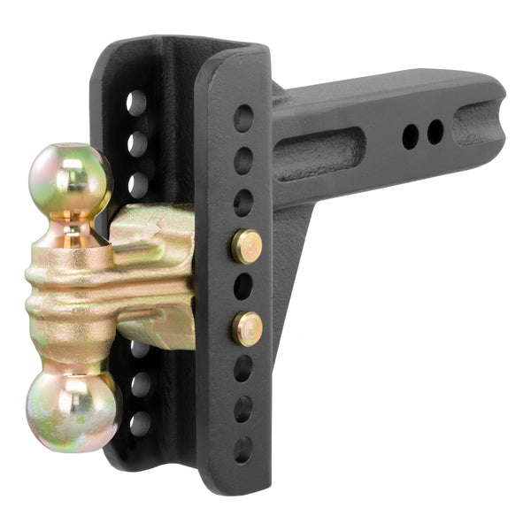 CURT 45902 Adjustable Trailer Hitch Ball Mount, 2-1/2-Inch Receiver, 6-Inch Drop, 2 and 2-5/16-Inch Balls, 20,000 lbs